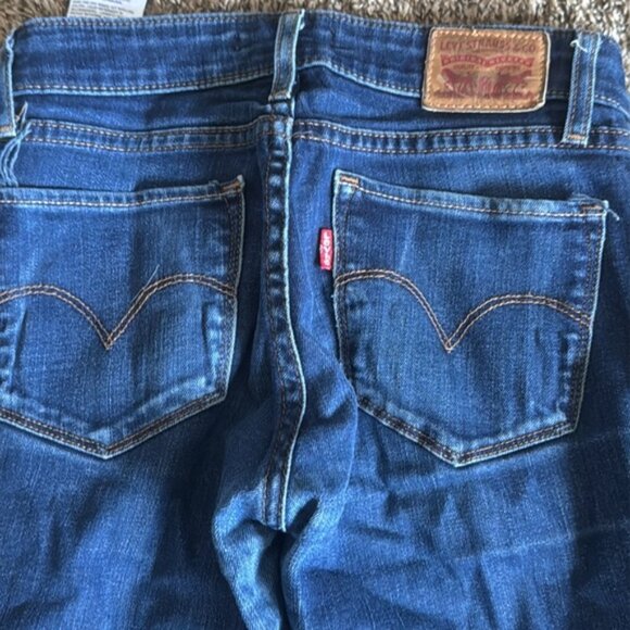 Levi's 711 Skinny Jeans 25 X 32 Dark Wash - Picture 8 of 11
